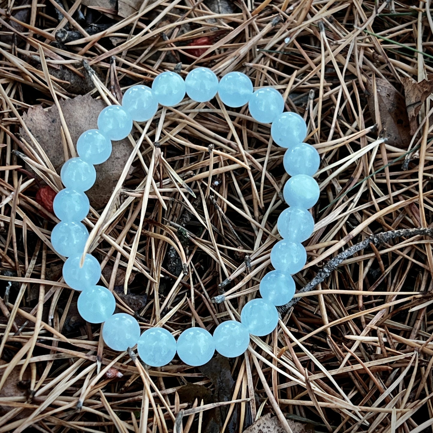 Akvamarin, armband, 7-8mm