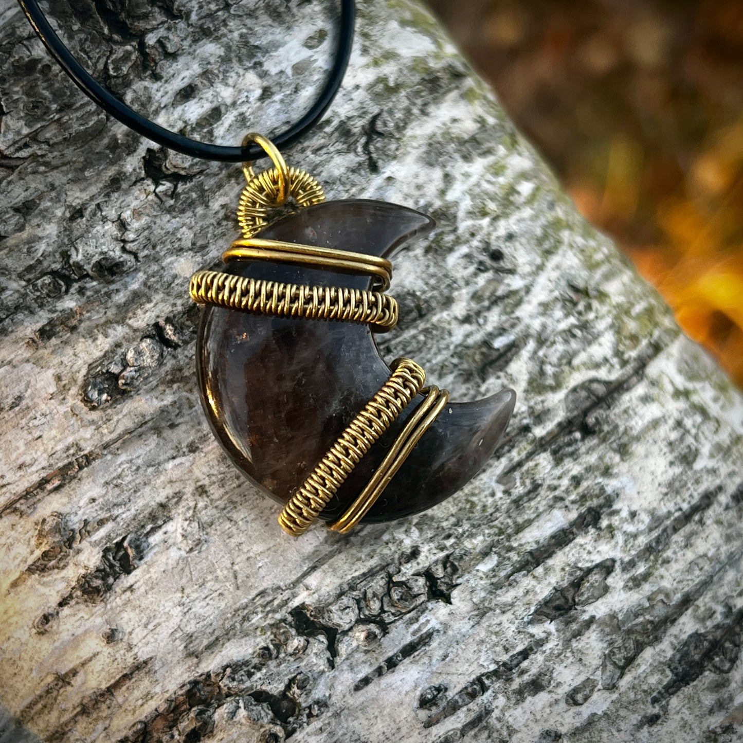 Smoky Quartz Handmade Pendant - Leather or Cotton Necklace