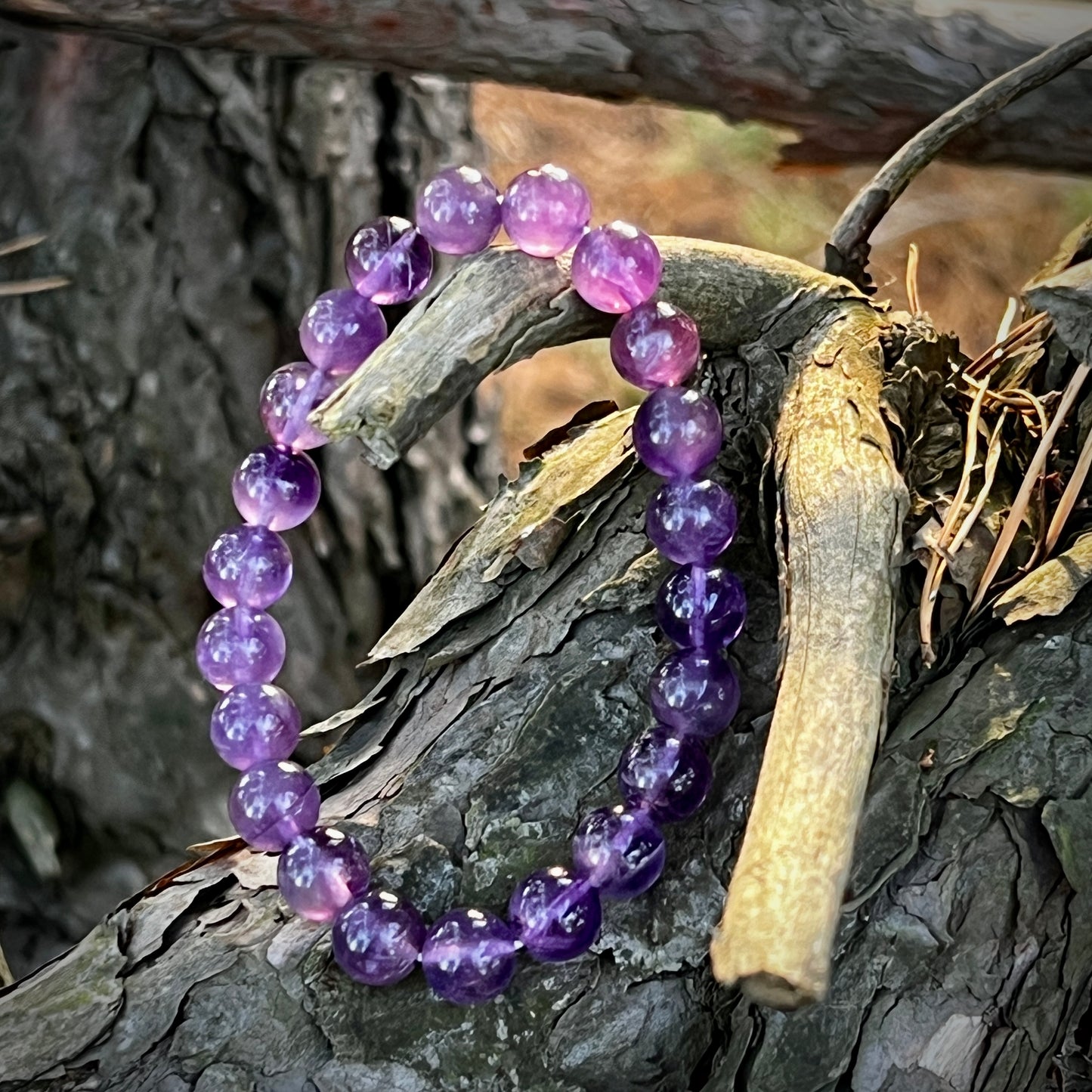 Amethyst, bracelet, 8mm