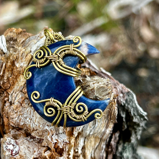 Sodalite, handmade pendant