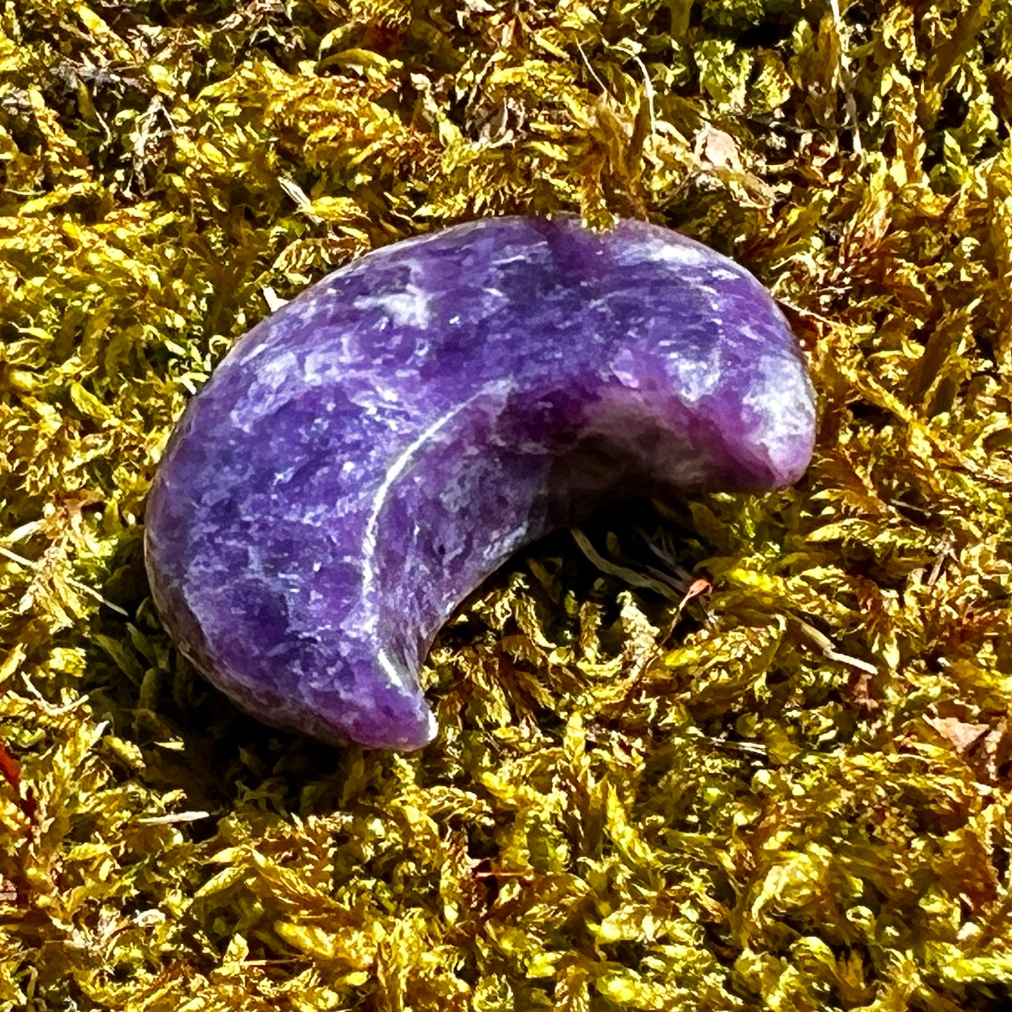 Lepidolite, moon, ground stone